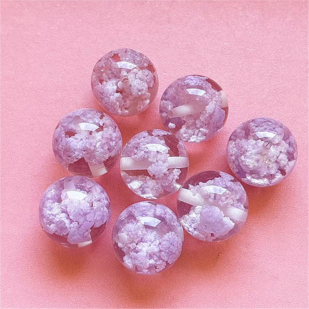 A42雲の結晶入り樹脂ビーズ(20MM)