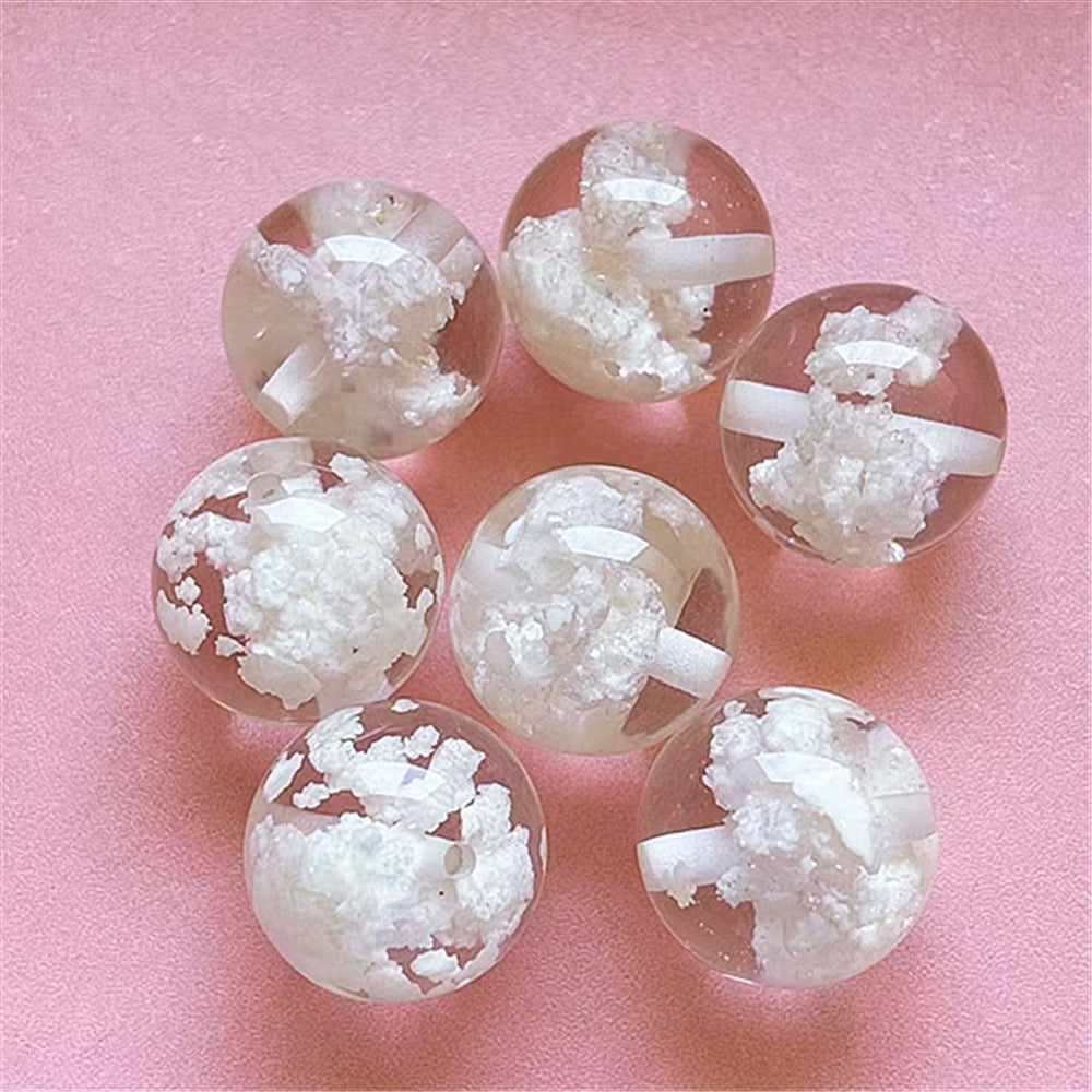 A42雲の結晶入り樹脂ビーズ(20MM)