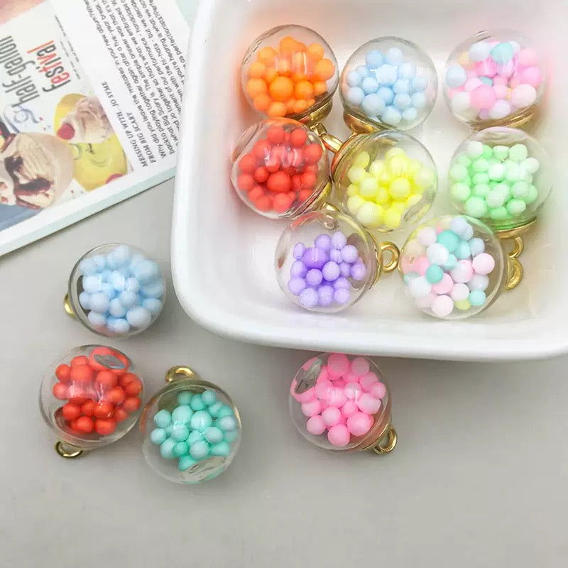 D25 花畑丸玉 環付き(幅16mm、長さ21mm)