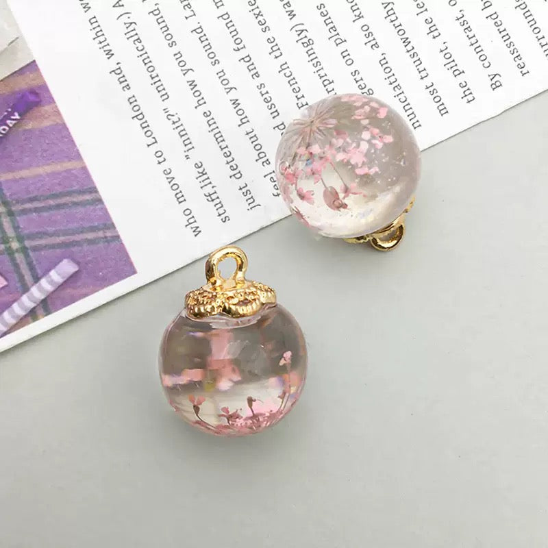D25 花畑丸玉 環付き(幅16mm、長さ21mm)