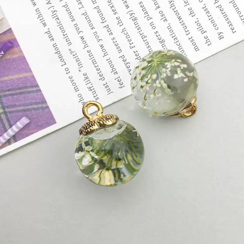 D25 花畑丸玉 環付き(幅16mm、長さ21mm)