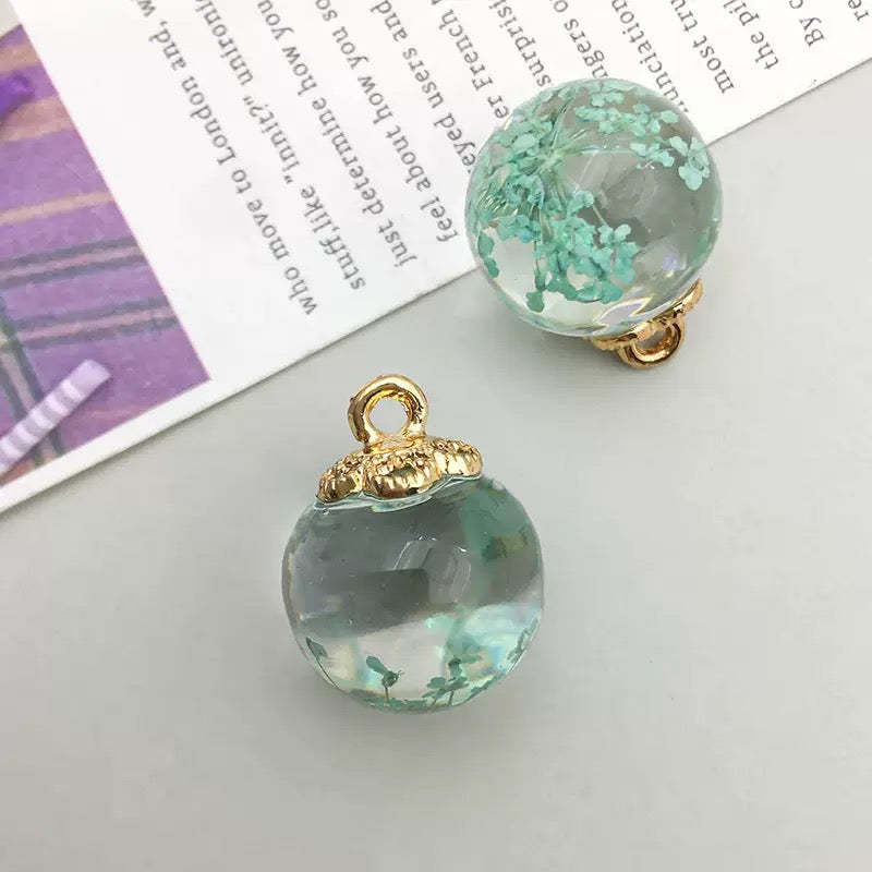 D25 花畑丸玉 環付き(幅16mm、長さ21mm)
