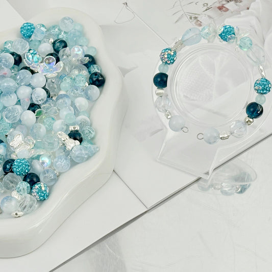 H31 海の色のミックスビーズ