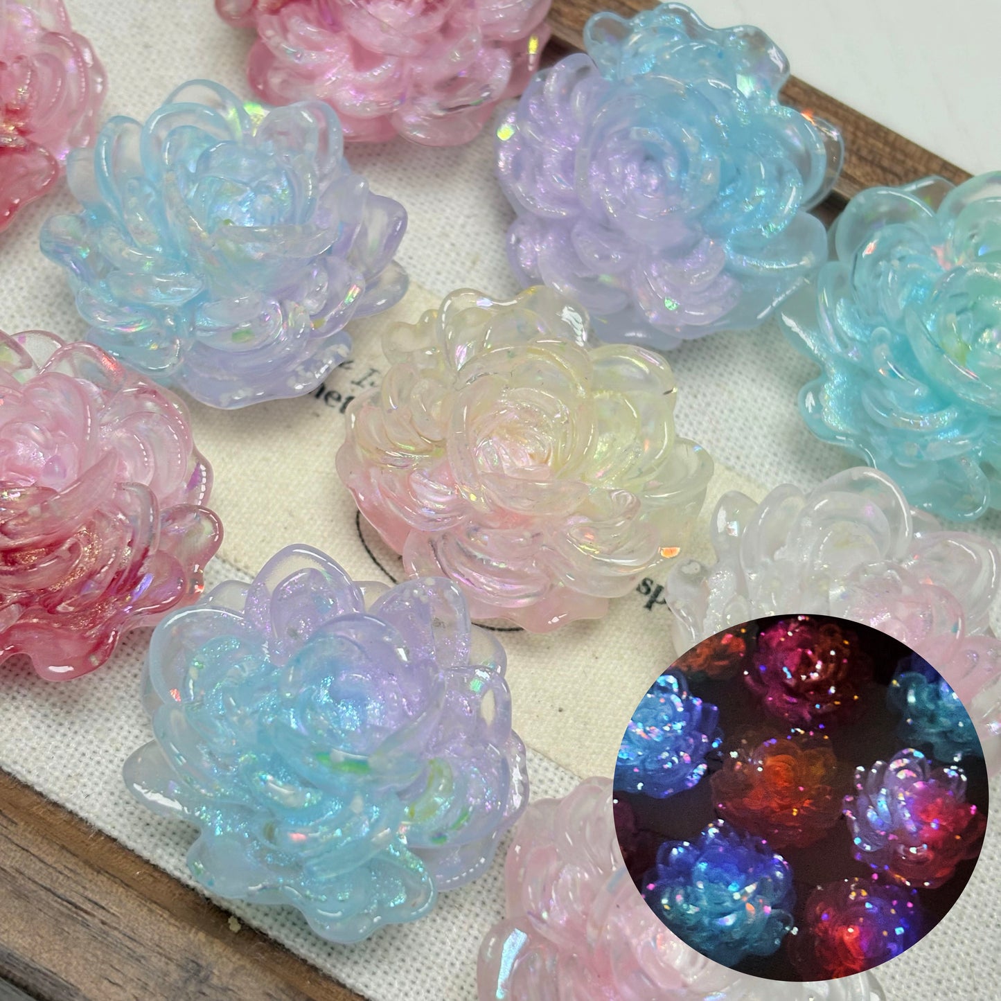 F48(28MM)夜もキラキラ大きバラ