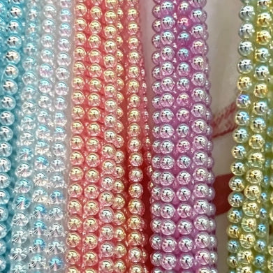 [開封] NEW.約4mm ガラスバブルビーズ DIY手芸アクセサリーパーツ