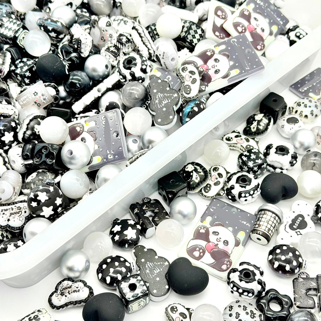 [開封]高品質 レジン & アクリルミックスビーズ 大粒メイン 100 種類以上