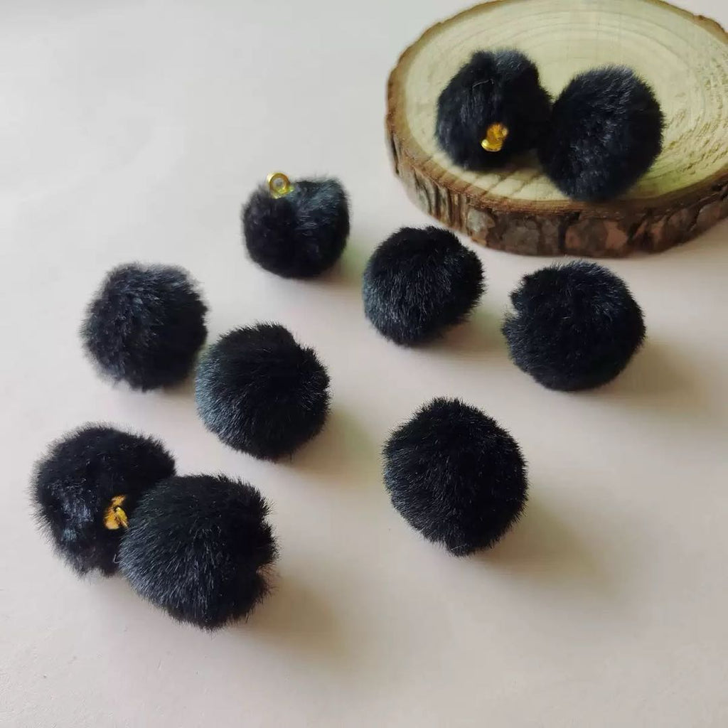[開封] NEW.糸通し吊り穴付きポンポンパーツ 20 種類以上のカラー展開 DIY 手芸装飾素材
