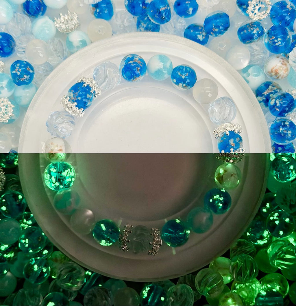 [開封] NEW.高品質ブレスレット素材 レジン・瑠璃・アクリル混合