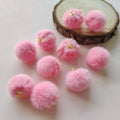 [開封] NEW.糸通し吊り穴付きポンポンパーツ 20 種類以上のカラー展開 DIY 手芸装飾素材
