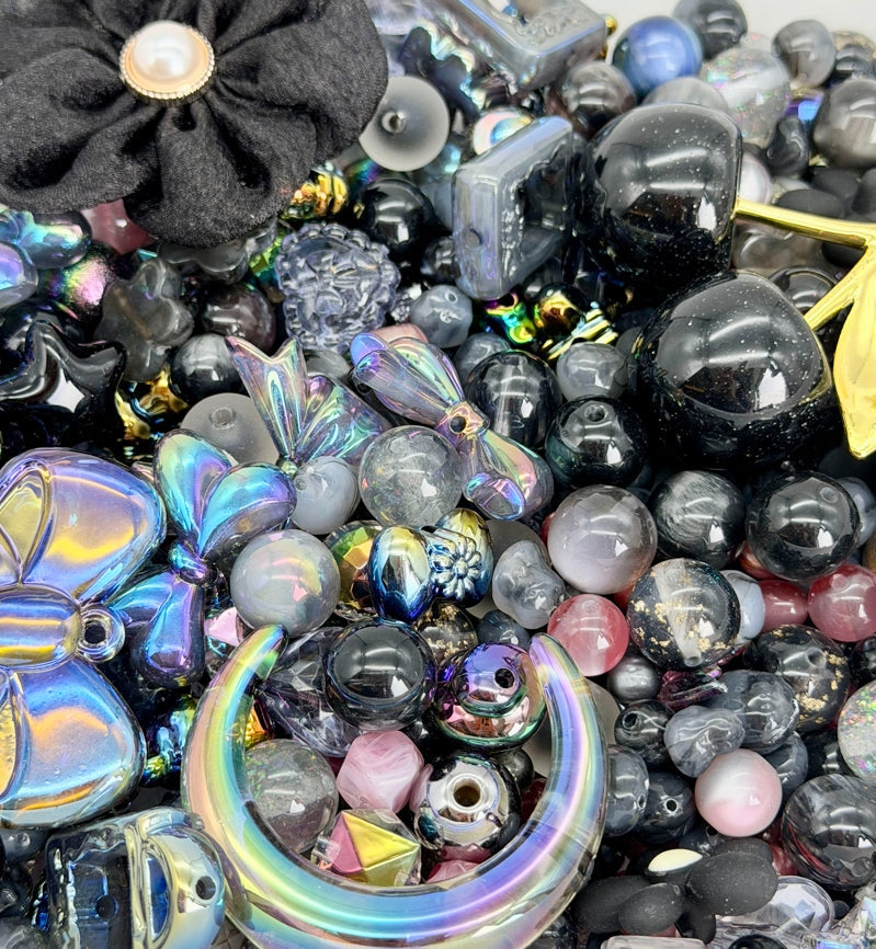 [開封]高品質 レジン & アクリルミックスビーズ 大粒メイン 100 種類以上