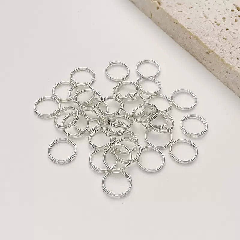 [開封] NEW.ビーズアクセサリー自作用基礎金具セット、丸ピン・T ピン・開閉カン・丸カンなど各種パーツ入り、カーチャーム・ブレスレット・キーホルダー作りに最適