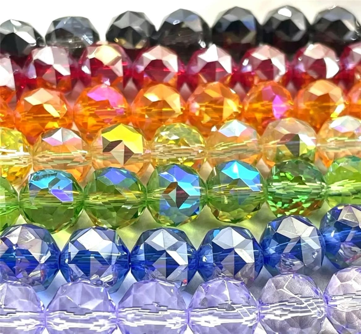 [開封] NEW.約 10mm 花玉カットビーズ 20 色以上
