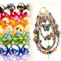 [開封] NEW.約10mm 高透き通る花球ビーズ 全20色展開 ブレスレット・スマホストラップ作り
