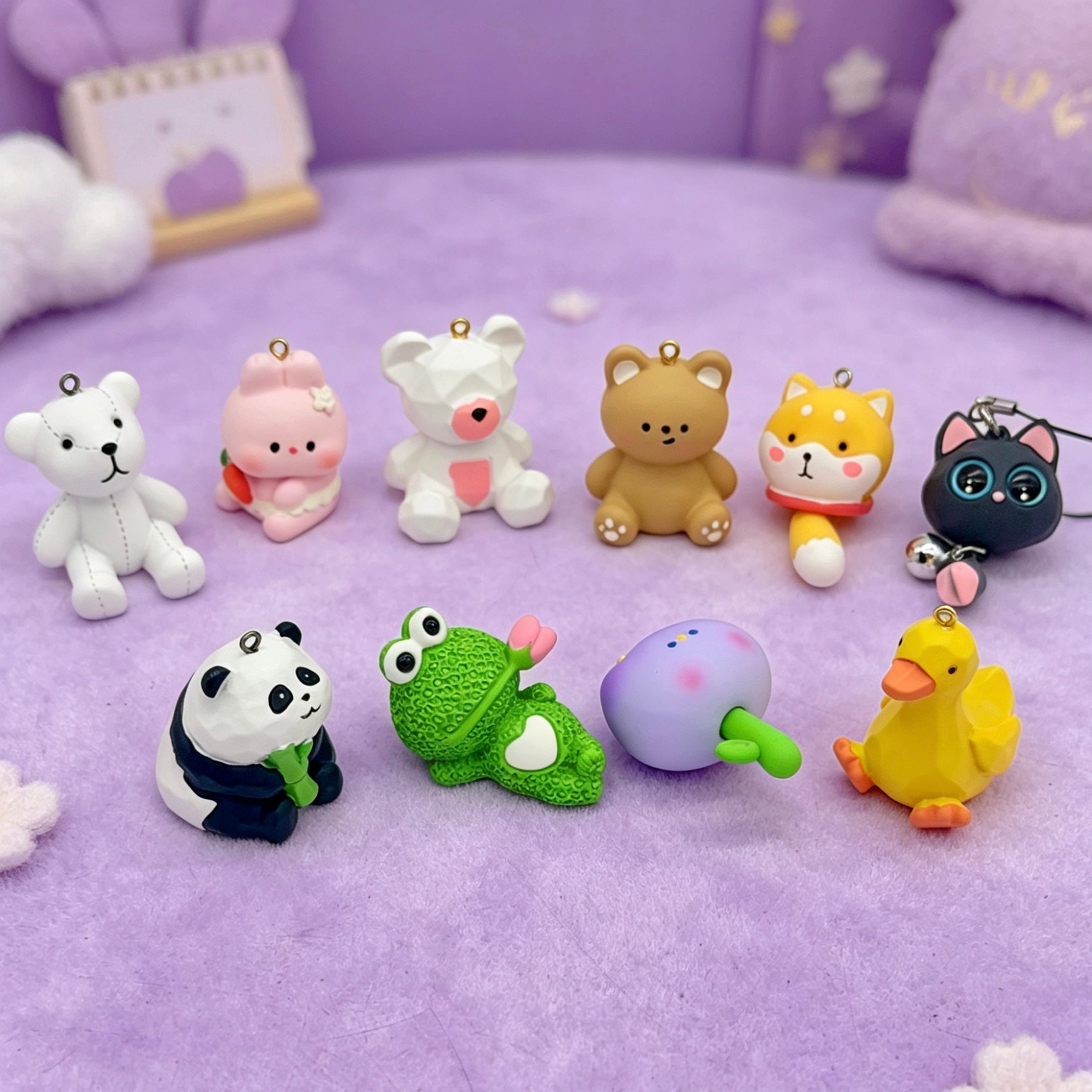 [開封] NEW.愛らしい小動物吊り飾り バックミラー専用カーチャーム