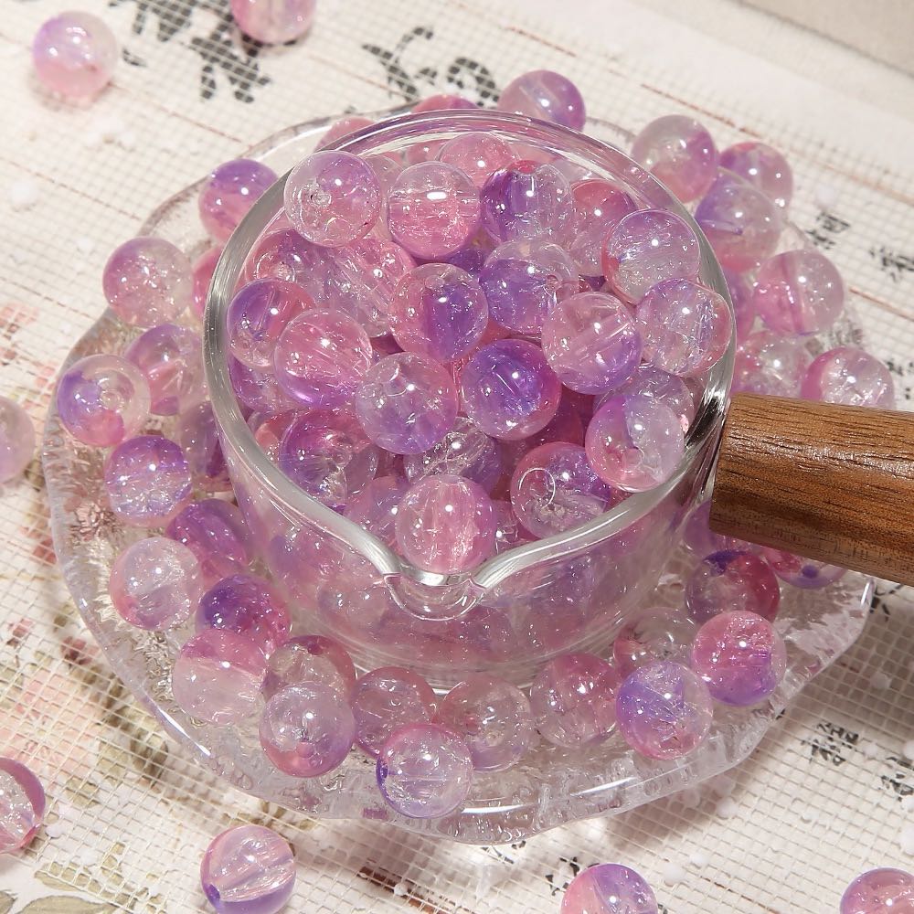 [開封] NEW.ミルクホワイト 天使がくちづけた硝子ビーズ 10mm