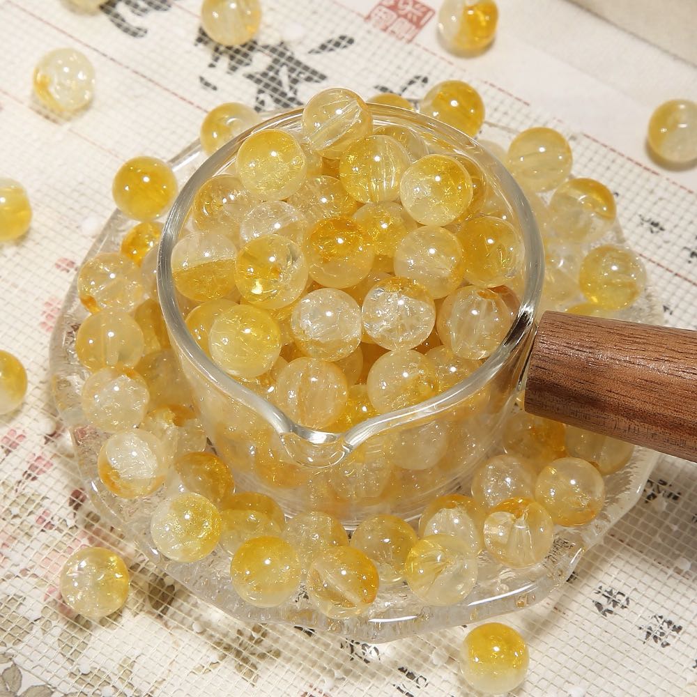 [開封] NEW.ミルクホワイト 天使がくちづけた硝子ビーズ 10mm