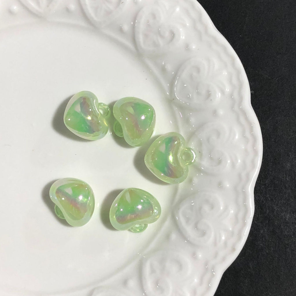 [開封] NEW.ハート型吊り穴付きパーツ 全 9 色 DIY 手芸装飾素材