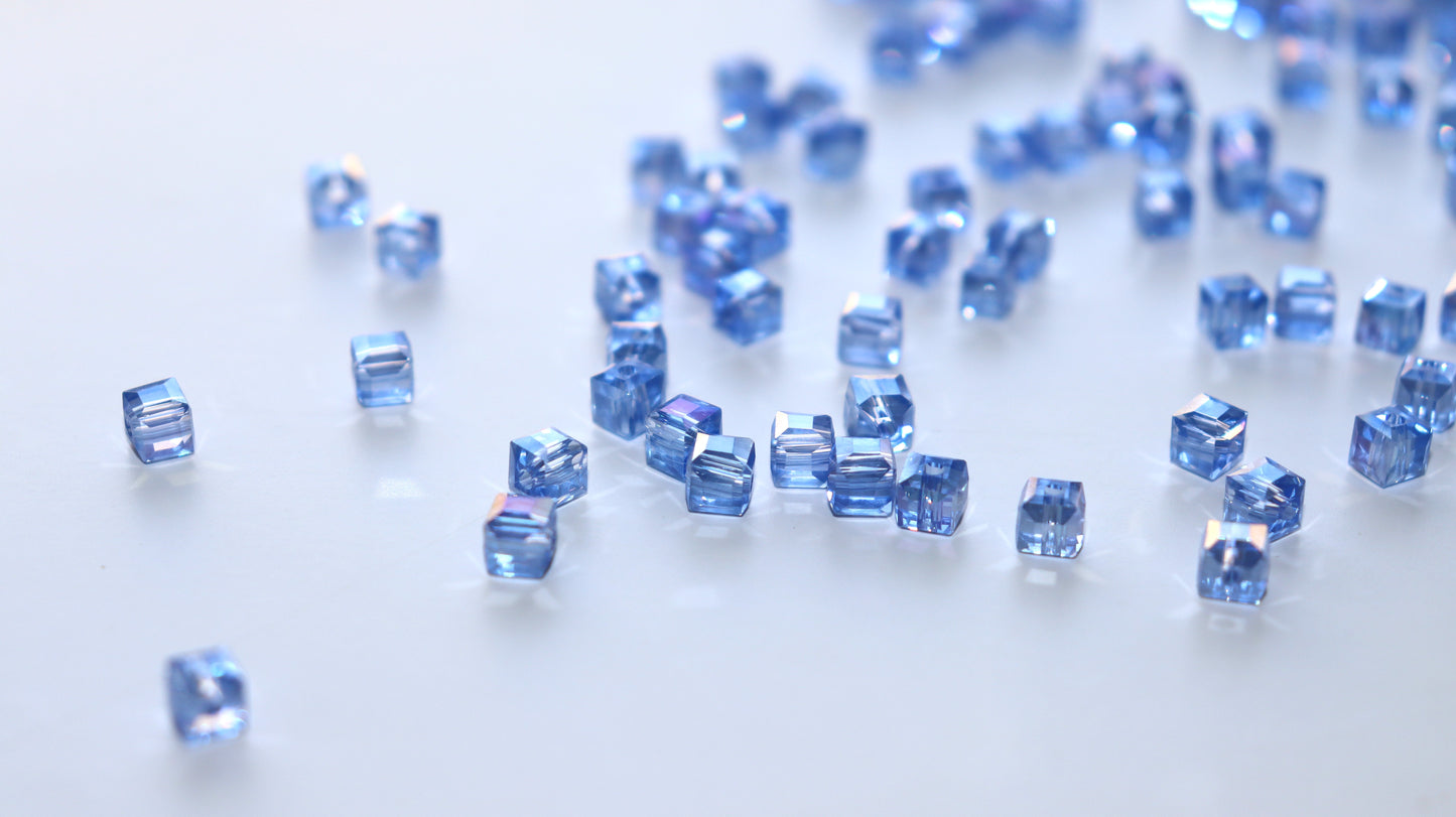 A04高品質オーロラ角砂糖水晶ガラス珠