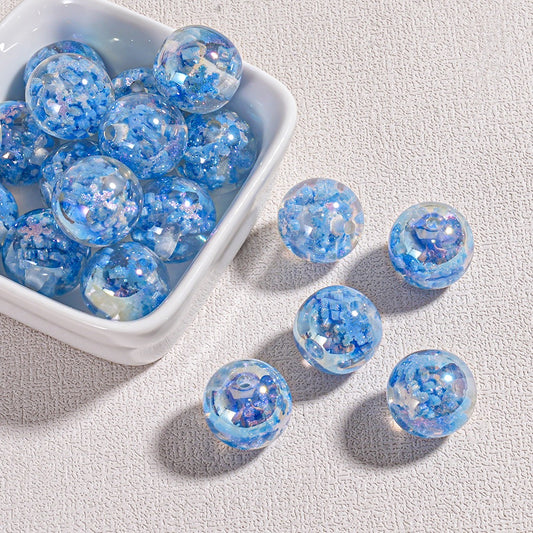 A41　雪の結晶/クラウン-入り樹脂ビーズ(16MM)