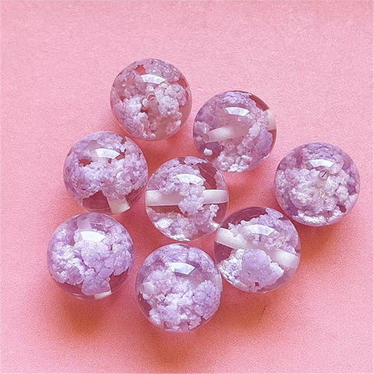 A42雲の結晶入り樹脂ビーズ(20MM)