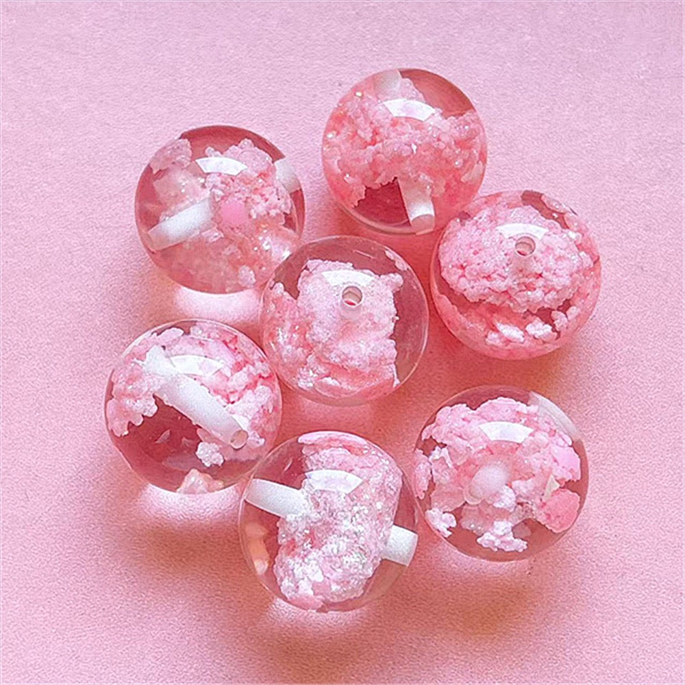 A42雲の結晶入り樹脂ビーズ(20MM)