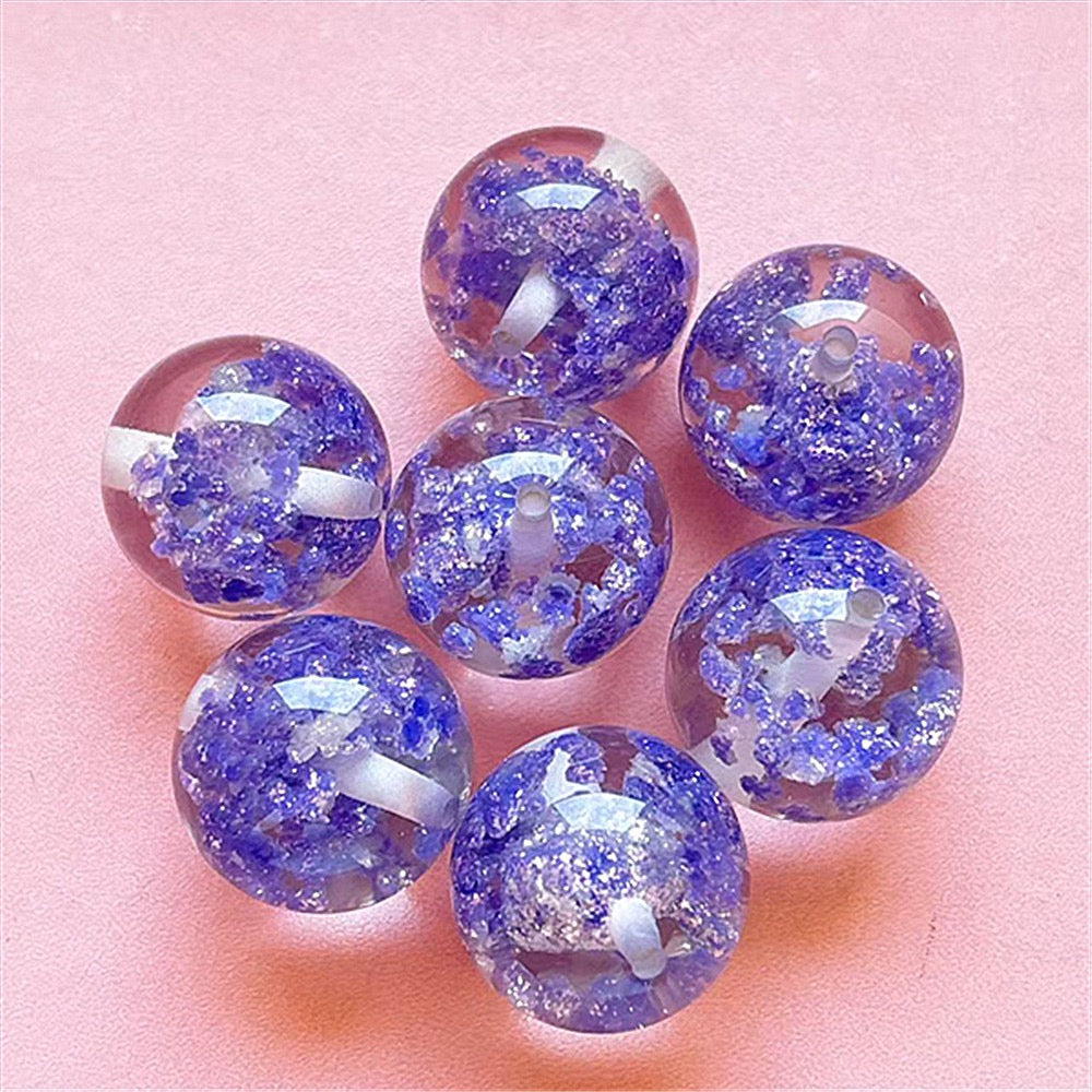 A42雲の結晶入り樹脂ビーズ(20MM)