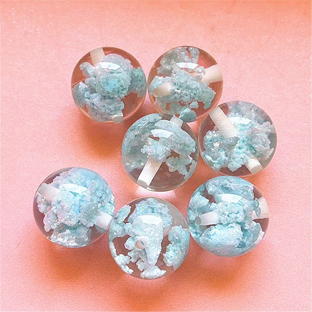 A42雲の結晶入り樹脂ビーズ(20MM)