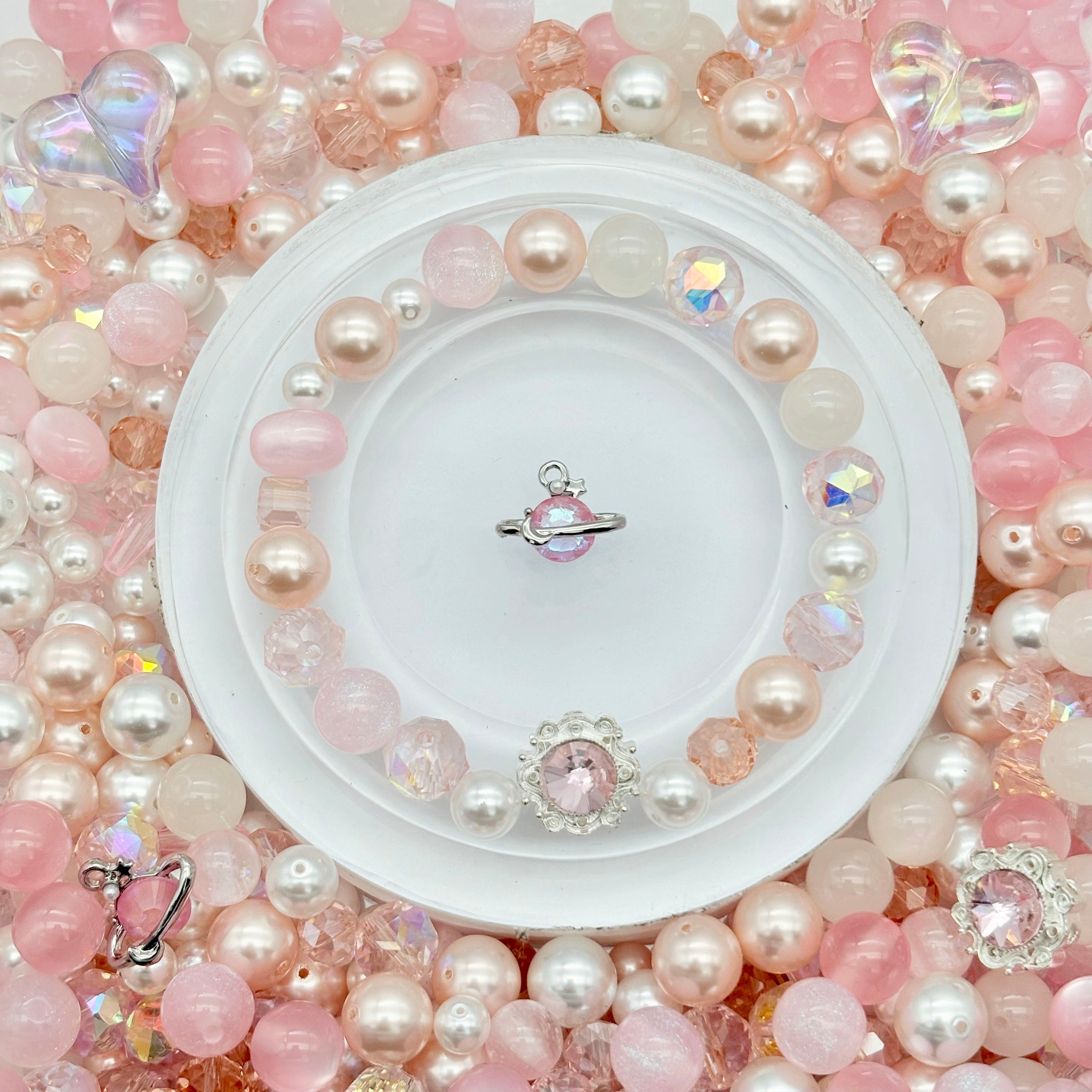 [開封] NEW.高品質ブレスレット素材 レジン・瑠璃・アクリル混合