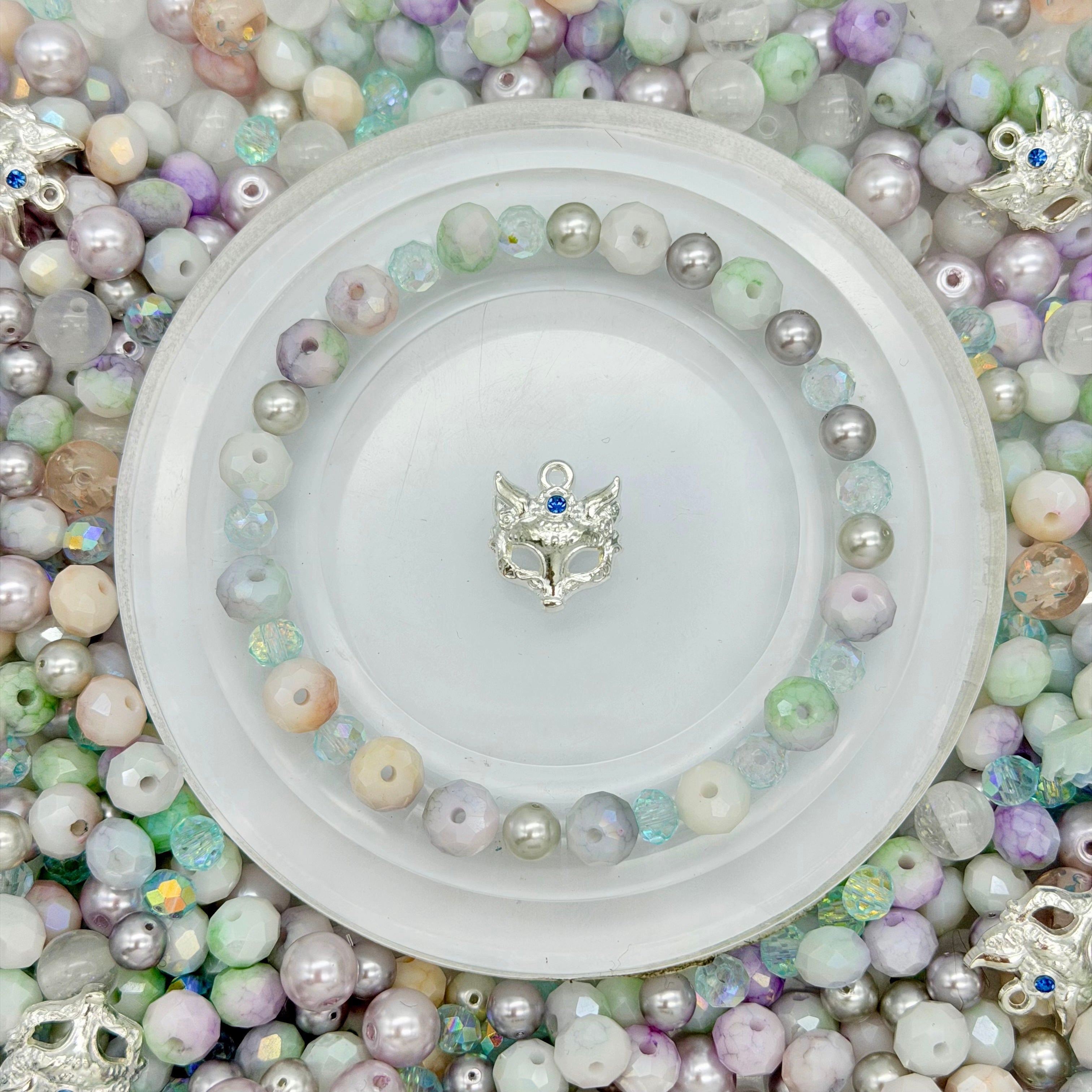 [開封] NEW.高品質ブレスレット素材 レジン・瑠璃・アクリル混合