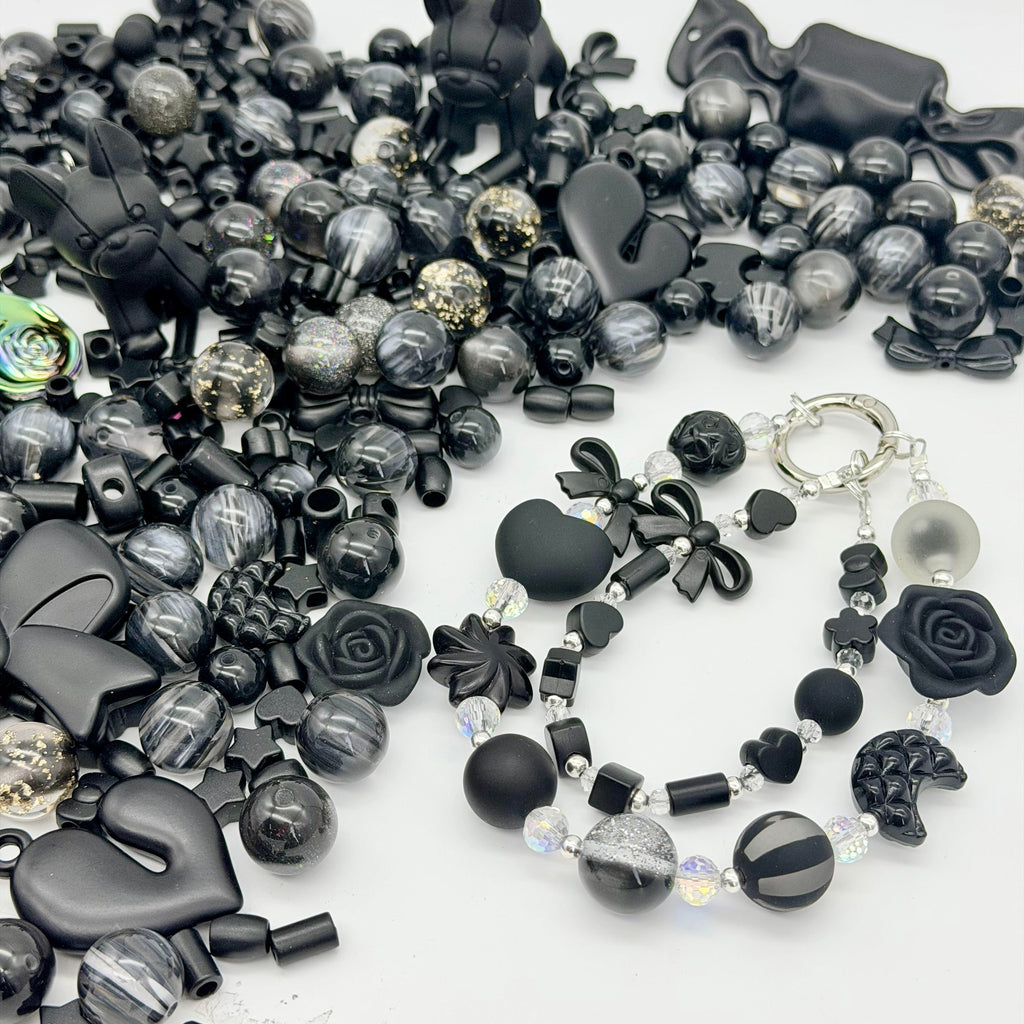 [開封]高品質 レジン & アクリルミックスビーズ 大粒メイン 100 種類以上