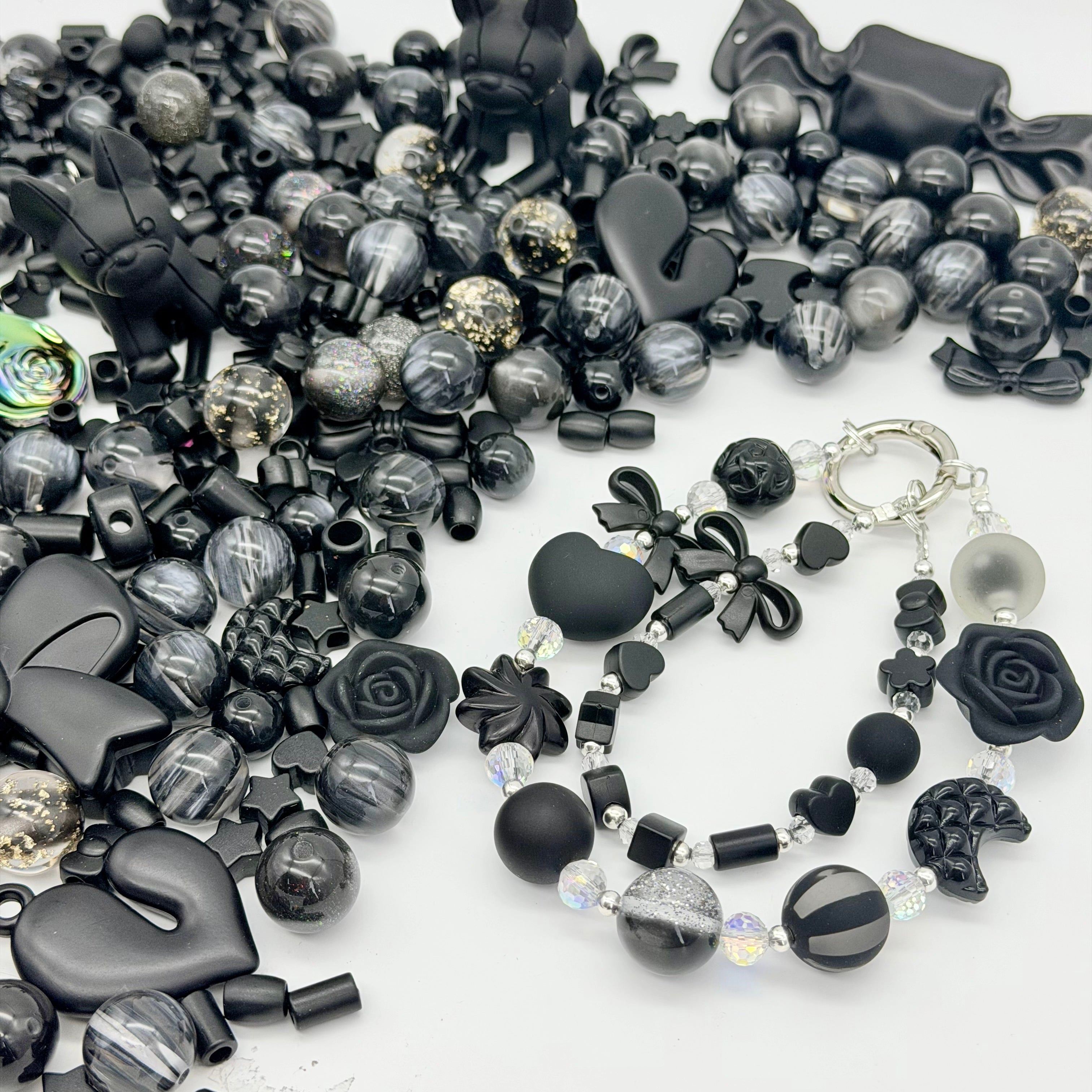 [開封]高品質 レジン & アクリルミックスビーズ 大粒メイン 100 種類以上
