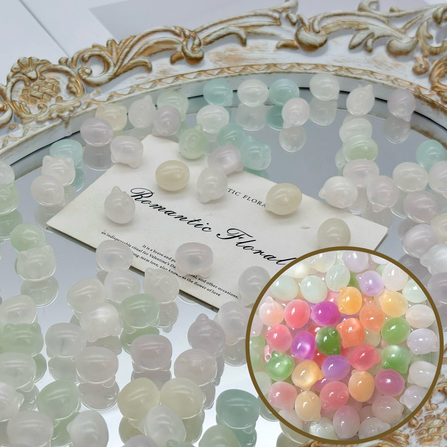 H70UVで色変わり 猫ちゃんヘッド