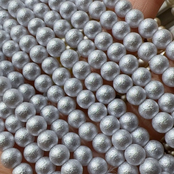 [開封] NEW.8mm シワパール風の質感が特徴的なガラスビーズ アクセサリー作り・DIY 手芸パーツ29 種