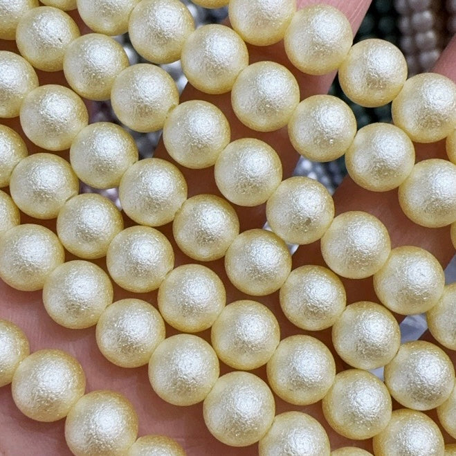 [開封] NEW.8mm シワパール風の質感が特徴的なガラスビーズ アクセサリー作り・DIY 手芸パーツ29 種