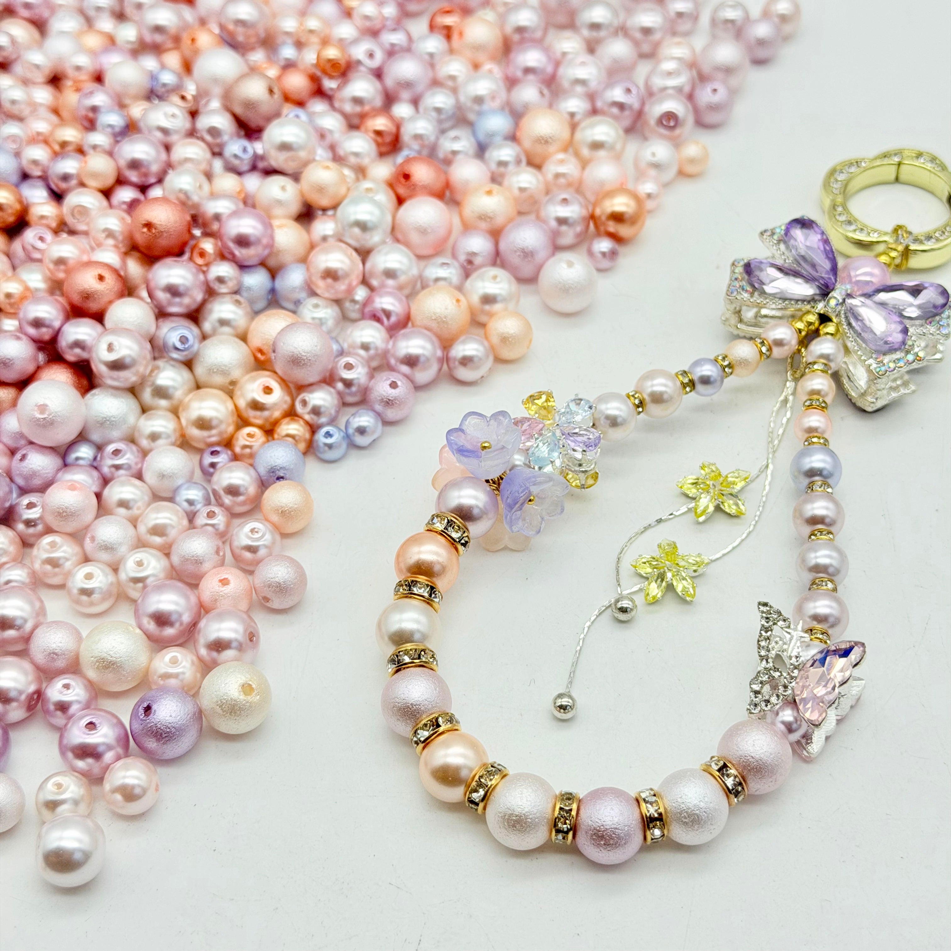 [開封]高品質 レジン & アクリルミックスビーズ 大粒メイン 100 種類以上